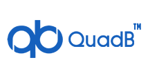 Quadb Apparels Private Limited® Custom Clothing Manufacturing Company White logo PNG image